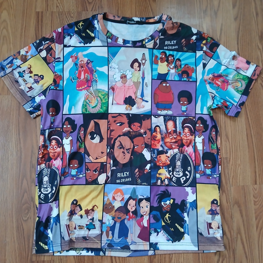 DYKHMILY‎ Shirt Boondocks PJ's Proud Family Static Shock Cleaveland Brown